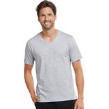 SCHIESSER Mix+Relax T-shirt - korte mouw V-hals - lichtgrijs melange