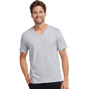 SCHIESSER Mix+Relax T-shirt - korte mouw V-hals - lichtgrijs melange