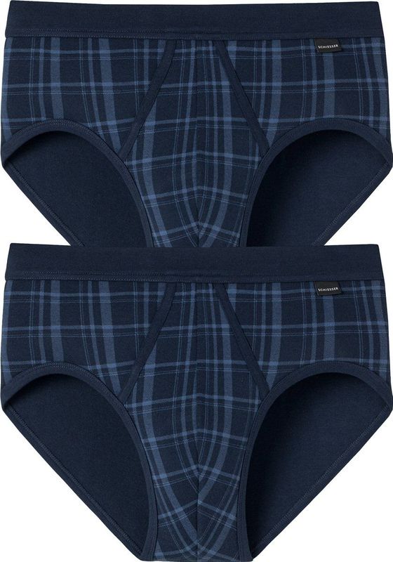 Schiesser - 172691 Classic Daywear - Slips - Donkerblauw - 100% Katoen - 2-Pack