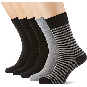 Schiesser 5-pack sokken basic stripe multi heren