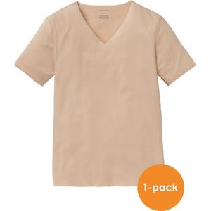 SCHIESSER Laser Cut T-shirt (1-pack) - naadloos met diepe V-hals - beige