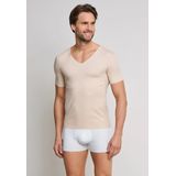 SCHIESSER Laser Cut T-shirt (1-pack) - naadloos met diepe V-hals - Beige