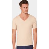 SCHIESSER Laser Cut T-shirt (1-pack) - naadloos met diepe V-hals - Beige