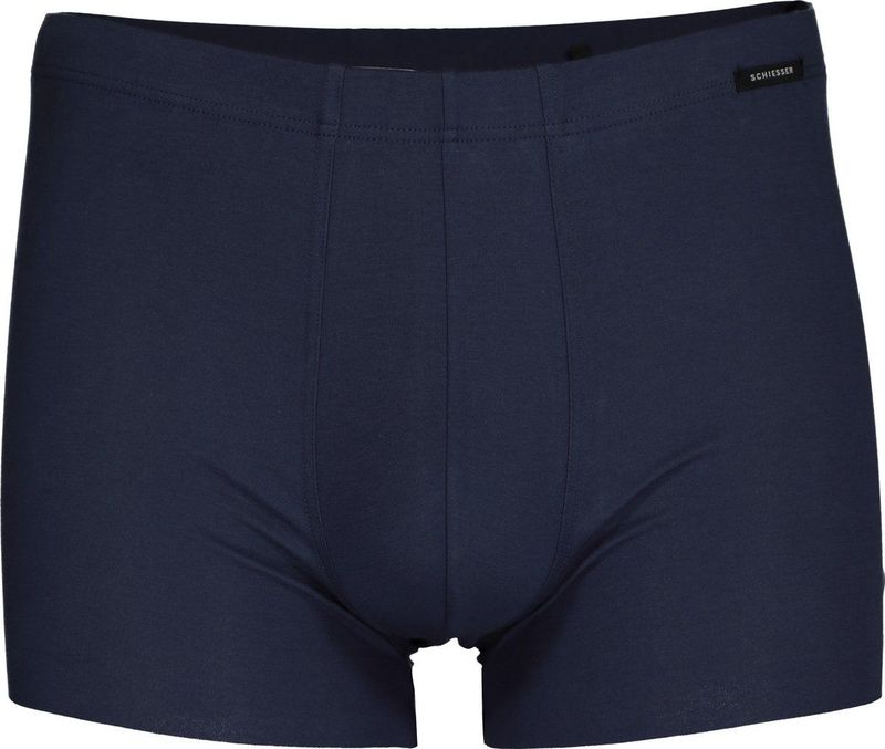 SCHIESSER - Laser Cut - Boxershort - Blauw - Aansluitende Pasvorm, Stretch Katoen