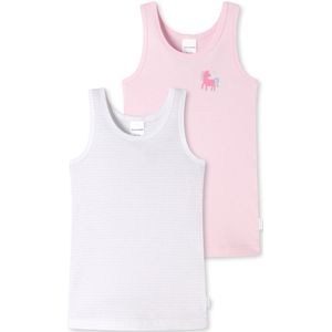 Schiesser - Meisjesonderhemden - Meerkleurig - 2 Stuks - 116 cm