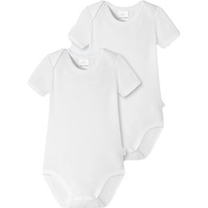 Schiesser Unisex Baby 2 PACK Bodies mit Arm - 100% Organic Bio Baumwolle - Größe 56 bis 104
