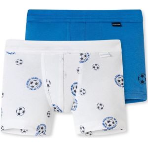SCHIESSER - Onderbroek - Blauw/Zwart/Wit - Jersey - 2 Pack