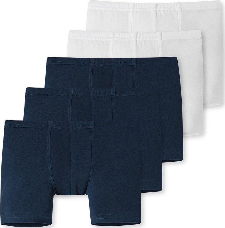 Schiesser - 95/5 Organic - Onderbroek - Donkerblauw/Wit - 5 Pack - Comfortabele Beenuitsnijding