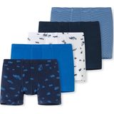 Schiesser - 95/5 Organic - Onderbroek - Donkerblauw/Wit - 5 Pack - Comfortabele Beenuitsnijding