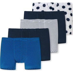 SCHIESSER - Original Classics - Jongensshorts - Donkerblauw en Wit - 5-Pack - Organic Cotton