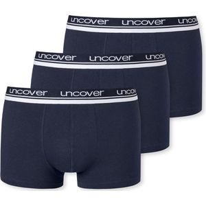 Schiesser - Uncover - Boxershorts - Zwart - Elastische Tailleband - Verpakking van 3 Stuks