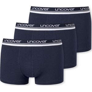 Schiesser - Uncover - Boxershorts - Zwart - Elastische Tailleband - Verpakking van 3 Stuks