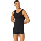 Schiesser - Hemd - Zwart - 2 Stuks - Mouwloos - Ronde Hals