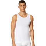 Kleding - Hemd - Wit - 95% Katoen, 5% Elastaan - Mouwloos, Ronde Hals