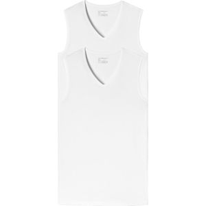 SCHIESSER 95 5 Organic Tank Top (2-pack) - V-hals - wit