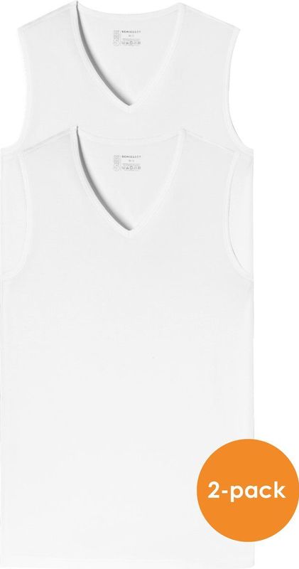 Schiesser - Men 173981 - Tanktop - Wit - Biologisch Katoen - 2-Pack