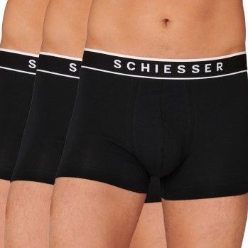 Schiesser boxershorts heren, zwart.