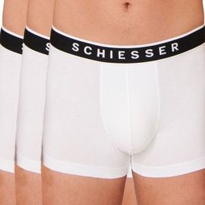 Schiesser - 173983 - Boxershort - Wit - 95% Katoen / 5% EL - 3-Pack