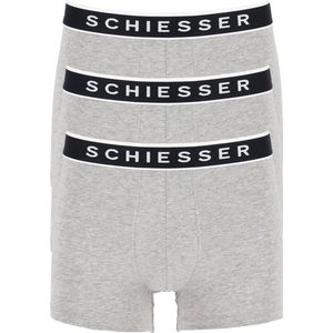 Schiesser - 173983 - Boxershorts - Grey Melange - 95% Katoen / 5% Elastaan - 3-Pack