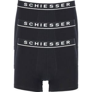 Schiesser - 173983 - Boxershort - Zwart - 95% Katoen / 5% Elastaan - 3-Pack
