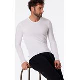 Schiesser - Heren Shirt - Lange Mouw - Wit - Biologisch Katoen