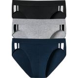 Schiesser - Heren Slip - 3-Pack - Zwart - 95% Biologisch Katoen