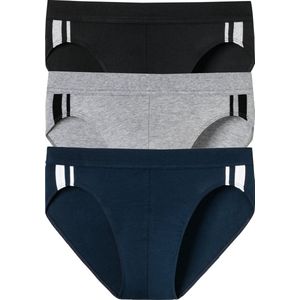 Schiesser Herren 3 PACK Slip Softbund und Streifen Bio Baumwolle - 95/5 Organic