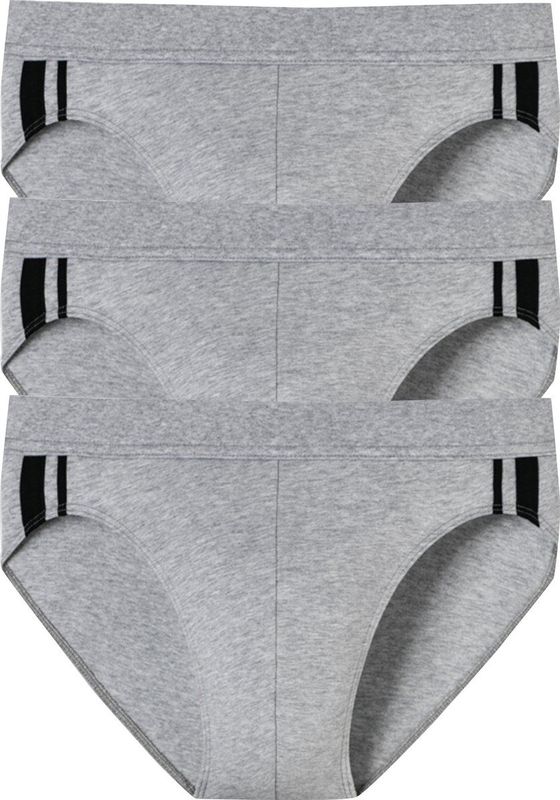 Schiesser - 173815 - Onderbroek - Grey Melange - 3-Pack Katoen