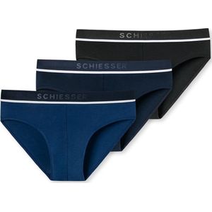 Schiesser 95/5 Organic Heren Rio Slip - 3 Pack - Zwart - Katoen