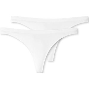 SCHIESSER 95/5 (2-pack), dames string biologisch katoen wit
