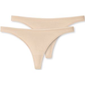 Schiesser - Damesstrings - Sand - 95% Biologisch Katoen - 2-Pack