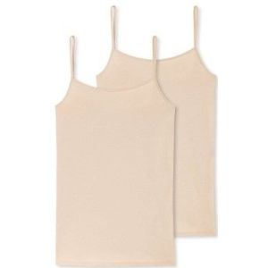 Schiesser - 2-Pack - Spaghetti Hemdjes - Beige - Biologisch Katoen