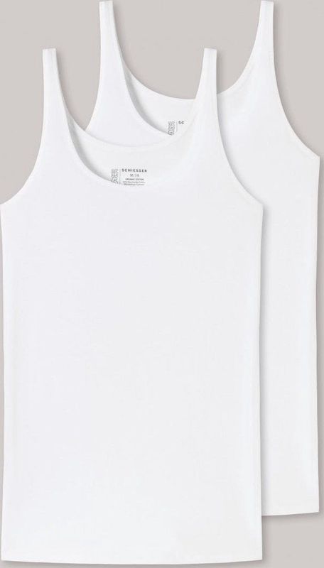Schiesser - 174389 - Ondershirt - Wit - Biologisch Katoen - 2-Pack