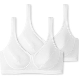 SCHIESSER 95/5 Bustier - Wit - Biologisch Katoen - 2-pack