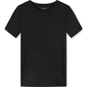 SCHIESSER - Mix+Relax - T-shirt - Zwart - Korte Mouwen, Ademend, Onderhoudsvriendelijk