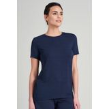 SCHIESSER Mix+Relax T-shirt - dames shirt korte mouwen modal blauw