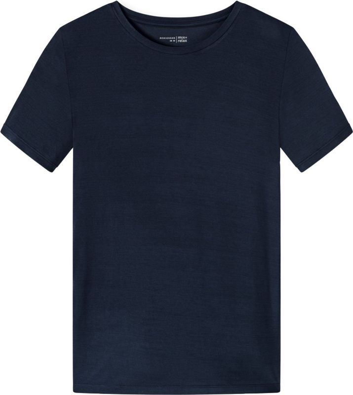 SCHIESSER Mix+Relax T-shirt - dames shirt korte mouwen modal blauw
