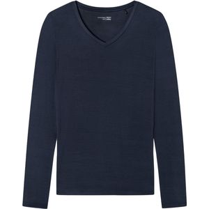 Schiesser - Longsleeve - Blauw - Zijde en Elastaan - Mix/Relax Serie
