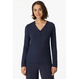 Schiesser - 175478 - Longsleeve - Blauw - 95% Zijde, 5% Elastaan