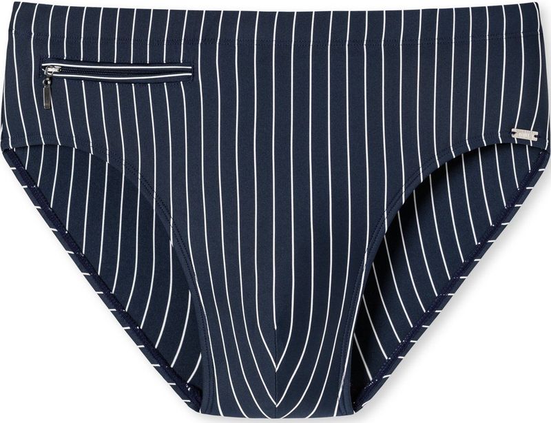 SCHIESSER Nautical Casual - Zwemslip - Tricot - Gerecycled - Stroken - Admiraal