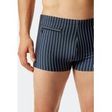 SCHIESSER - Nautical Casual - Herenzwemshort - Admiraalblauw - Met Witte Stroken - Met Koordsluiting