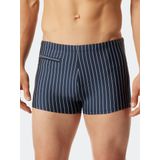 SCHIESSER - Nautical Casual - Herenzwemshort - Admiraalblauw - Met Witte Stroken - Met Koordsluiting