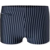 SCHIESSER - Nautical Casual - Herenzwemshort - Admiraalblauw - Met Witte Stroken - Met Koordsluiting