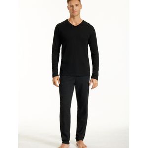 uncover by SCHIESSER Pyjama Basic (Set, 1 tlg) lang, V-Ausschnitt