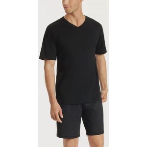 Schiesser - UNCOVER - Korte Pyjama - Zwart - Soepelvallende Single Jersey Stof