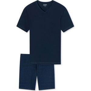 Uncover - UNCOVER - Heren Pyjama - Nachtblauw - Korte Mouwen - Single Jersey