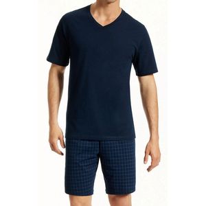 Schiesser - UNCOVER - Korte Pyjama - Nachtblauw - Heren Shortama