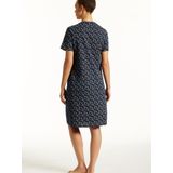 SCHIESSER - Uncover - Nachthemd - Donkerblauw/Wit - Korte Mouwen - Bloemenprint