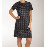 SCHIESSER - Uncover - Nachthemd - Donkerblauw/Wit - Korte Mouwen - Bloemenprint