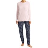 Schiesser Pyjama Lange Broek - Bleu-Rose - Uncover Serie